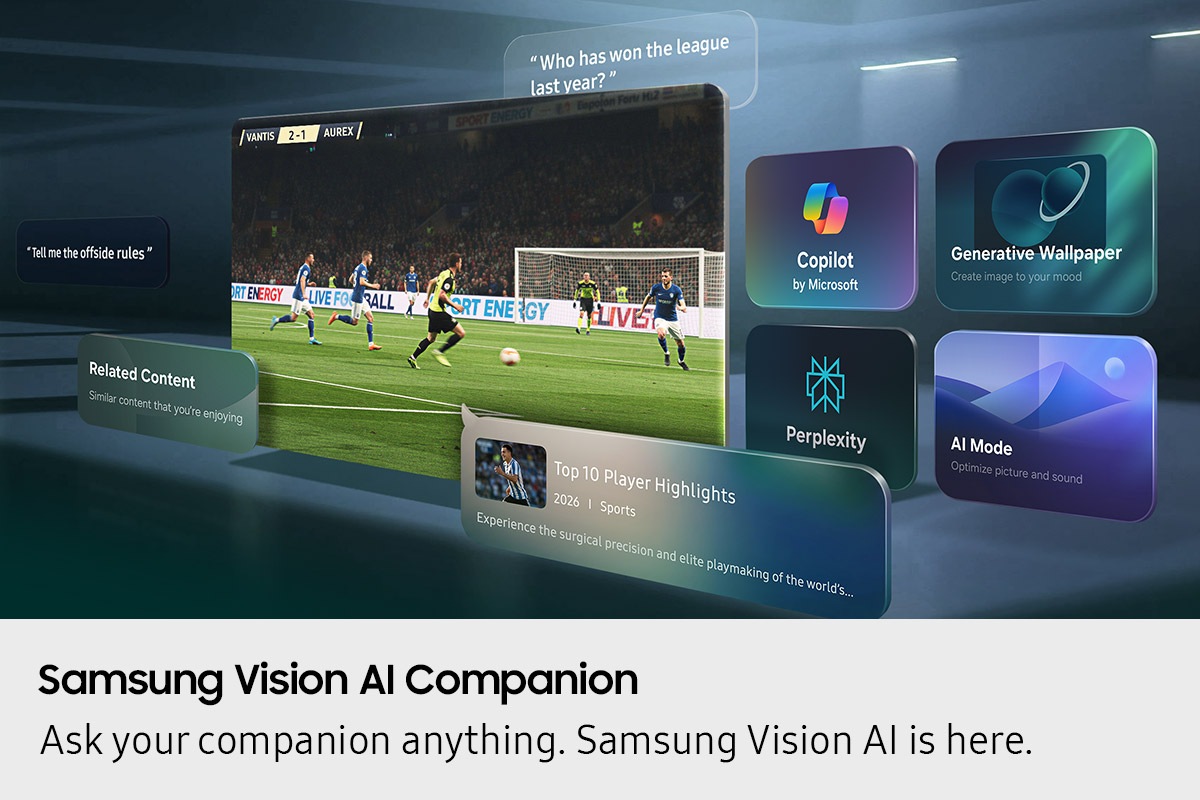 Mini LED M75H 4K Samsung Vision AI Smart TV (2026) Titanium Black