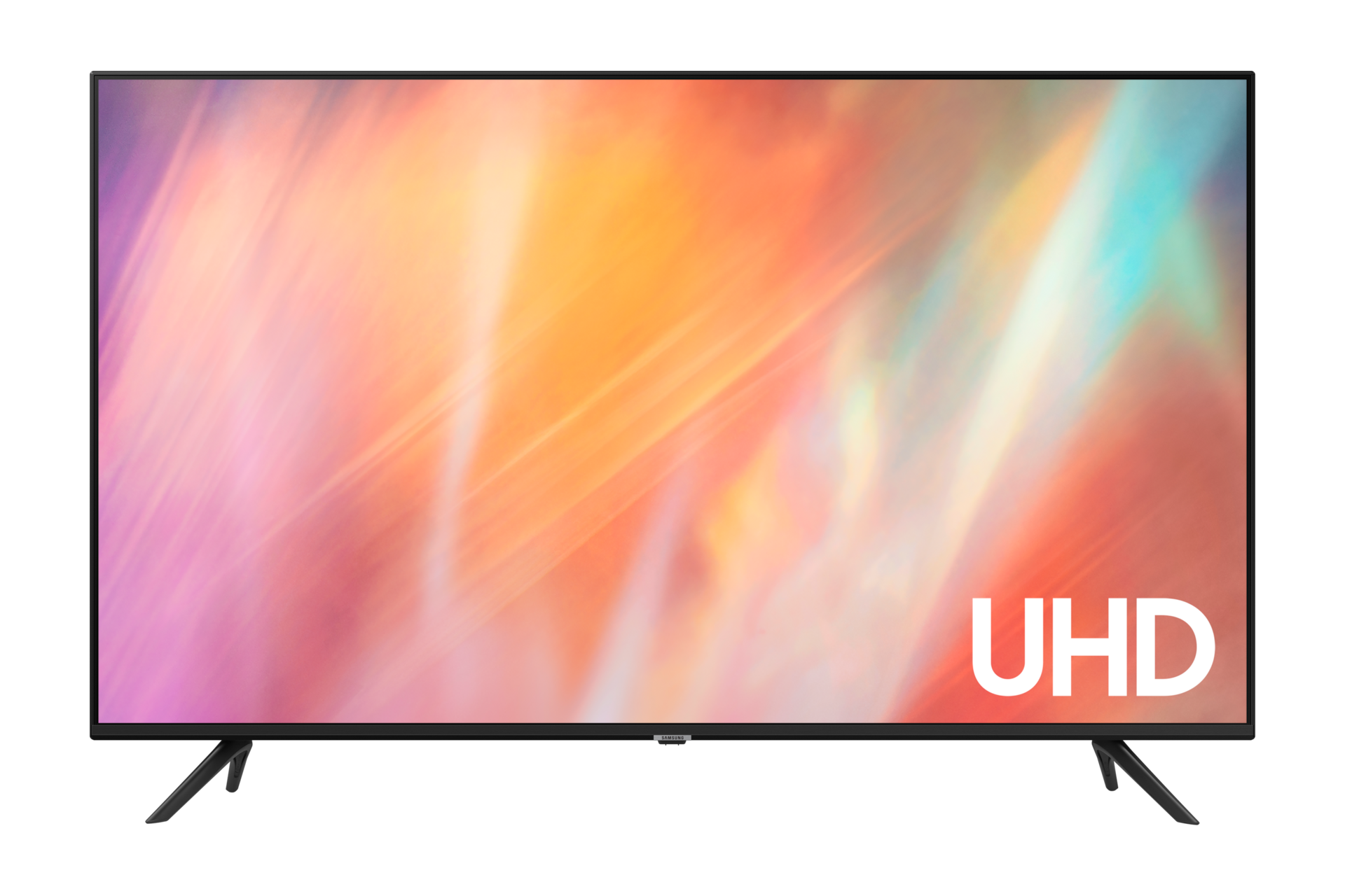 65 inch Samsung smart tv - left perspective. AU7002, crystal uhd 4k tv, 2022 model (UA65AU7002KXXS).