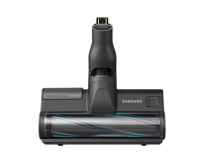 Discover Samsung VCA-TAB90 features now. Image shows Jet Turbo Action Brush in silver seen from front view