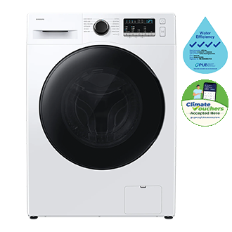 Washer Dryer Combo Hygiene Steam 9kg + 6kg Front White, 4 ticks Water Efficiency, Climate Vouchers