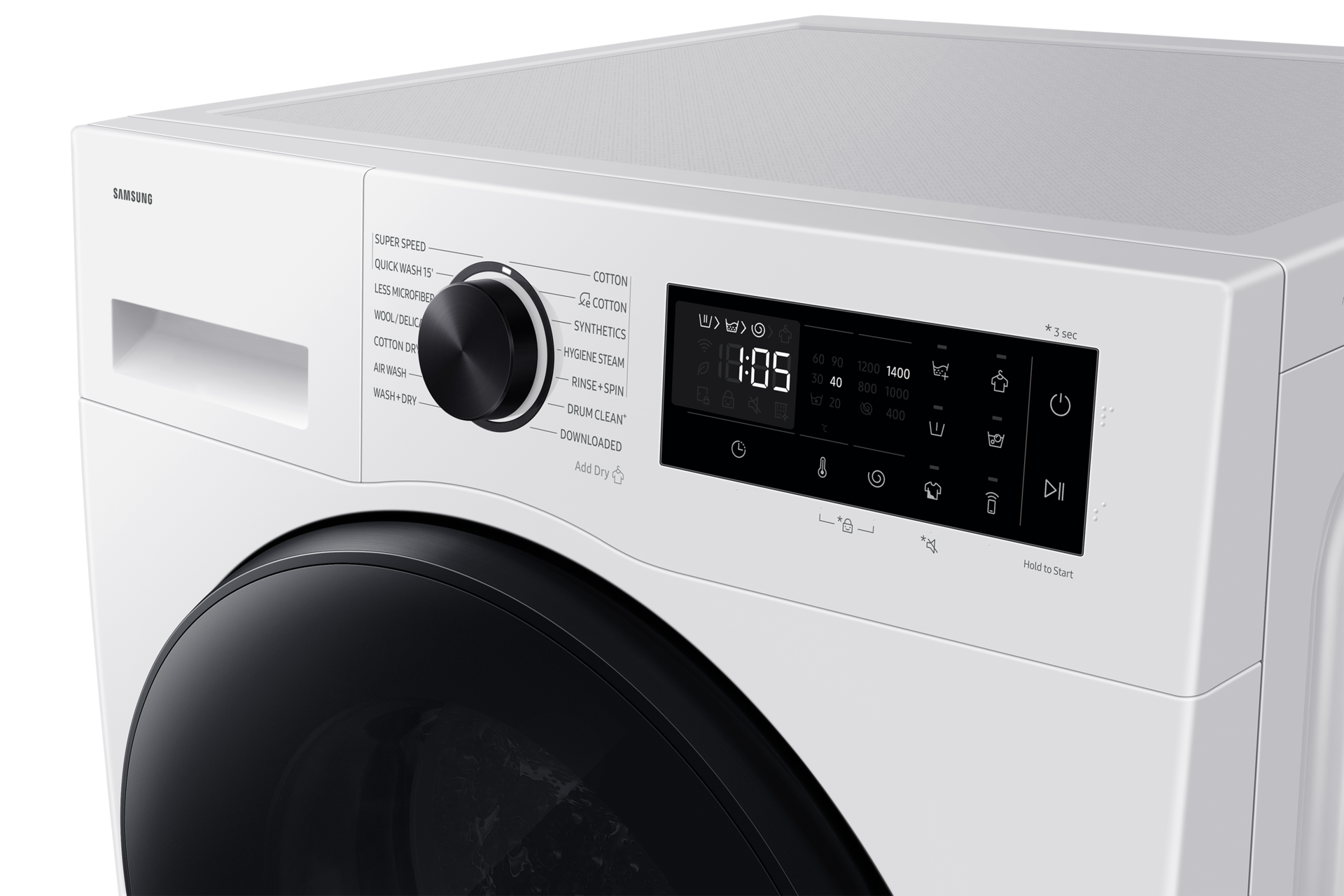 Washer Dryer Combo AI Energy Mode 9kg + 6kg Panel-Control White 