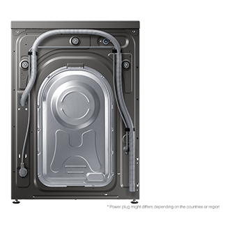 Explore Samsung WD90T634DBN/SP features now. EcoBubble™, 9Kg, Washer Dryer, 4 Ticks seen from the back