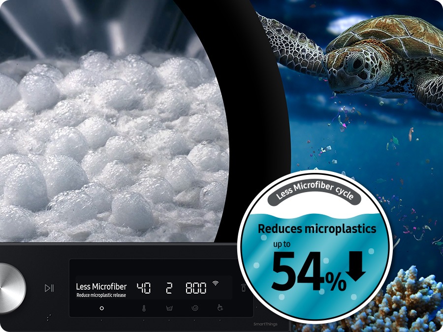 Tečaj 'Less Microfiber cycle' zmanjša mikroplastiko do 54 %. To je namenjeno preprečevanju onesnaževanja oceanov.