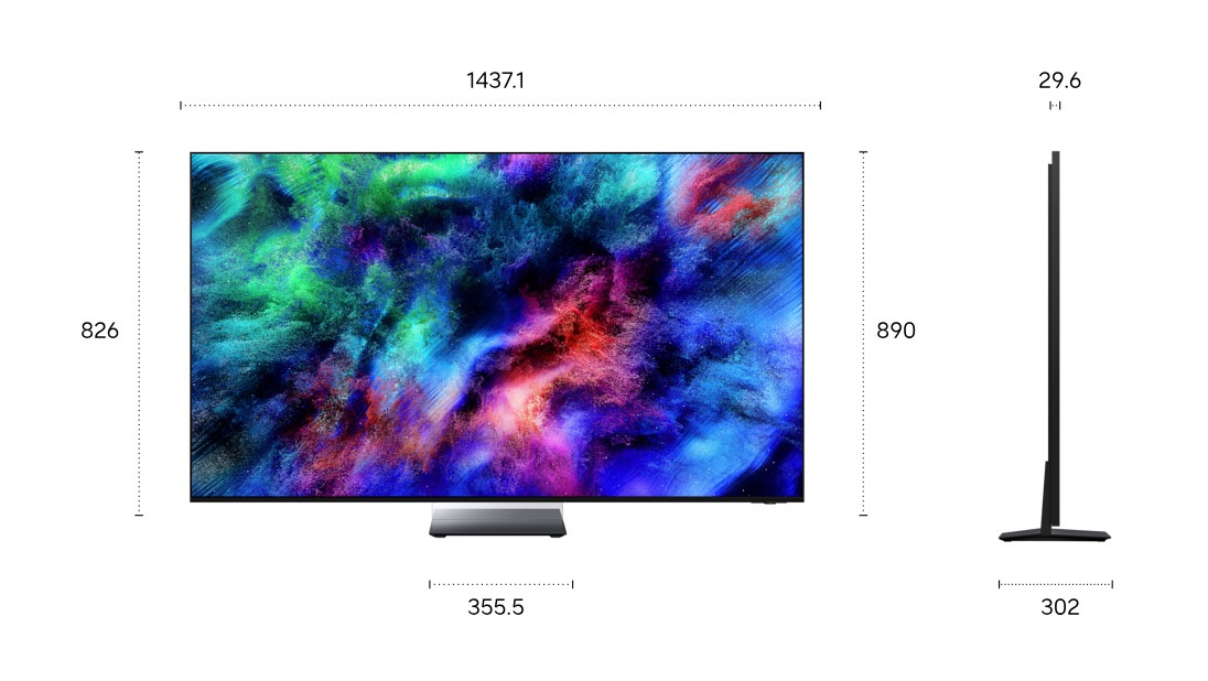 65" Micro RGB R95H 4K Samsung Vision AI Smart TV (2026) Black