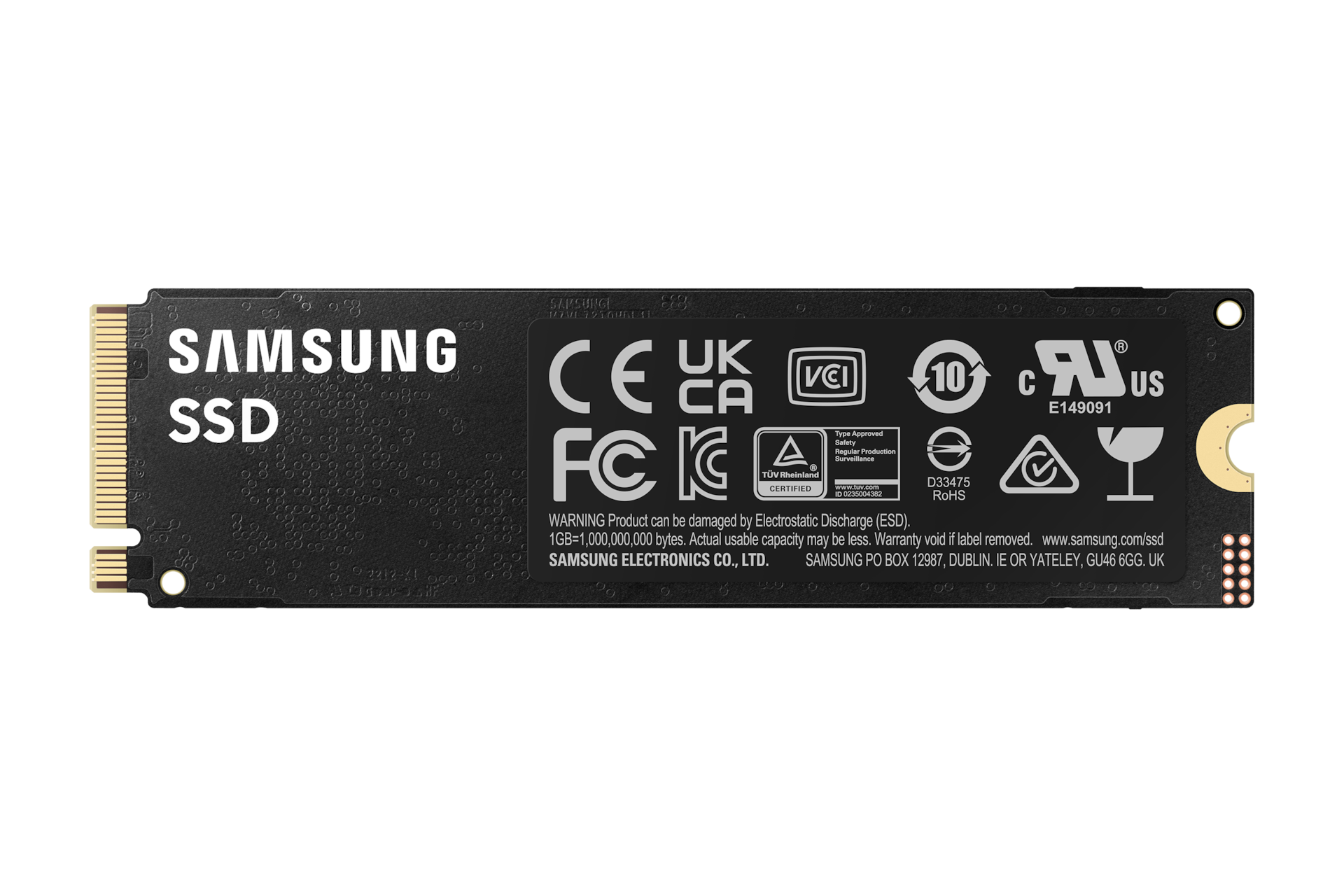 990 PRO PCIe 4.0 M.2 SSD Back Black 