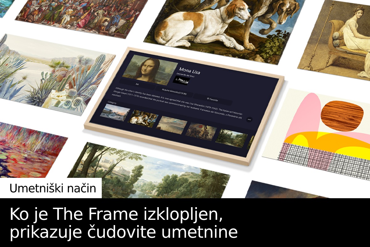 V sredini je prikazana Trgovina z umetninami The Frame televizorja. Okoli so številna umetniška dela, ki jih lahko najdete v Trgovini z umetninami.