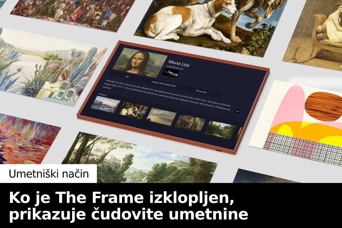 V sredini je prikazana Trgovina z umetninami The Frame televizorja. Okoli so številna umetniška dela, ki jih lahko najdete v Trgovini z umetninami.
