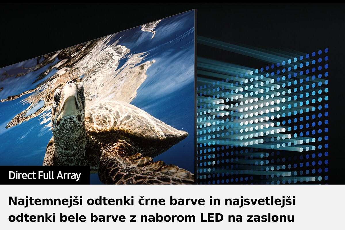 QLED TV Q80B z Direct Full Array poudari kontrast slike