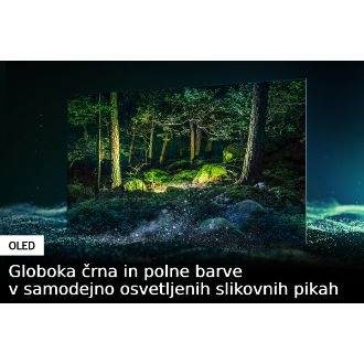 Samsung OLED TV S95B s samodejno osvetljenimi slikovnimi pikami razkrije najgloblje črne in popolne odtenke barv.