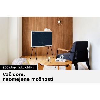 Dimenzije Samsung The Serif ## cm na talnem stojalu z nebeško belo prepoznavno obliko