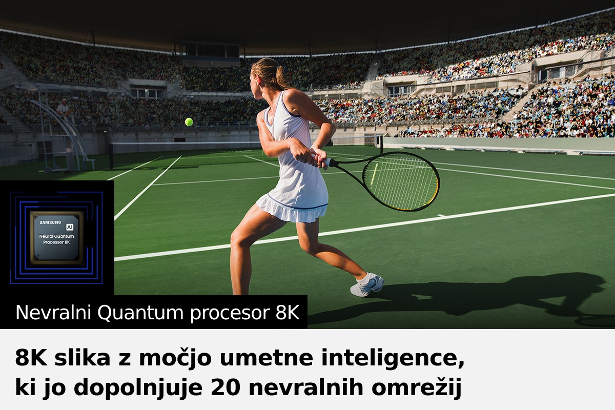 Neo QLED TV QN900B s Samsung zmogljivim nevralnim Quantum procesorjem 8K izboljša vsebine