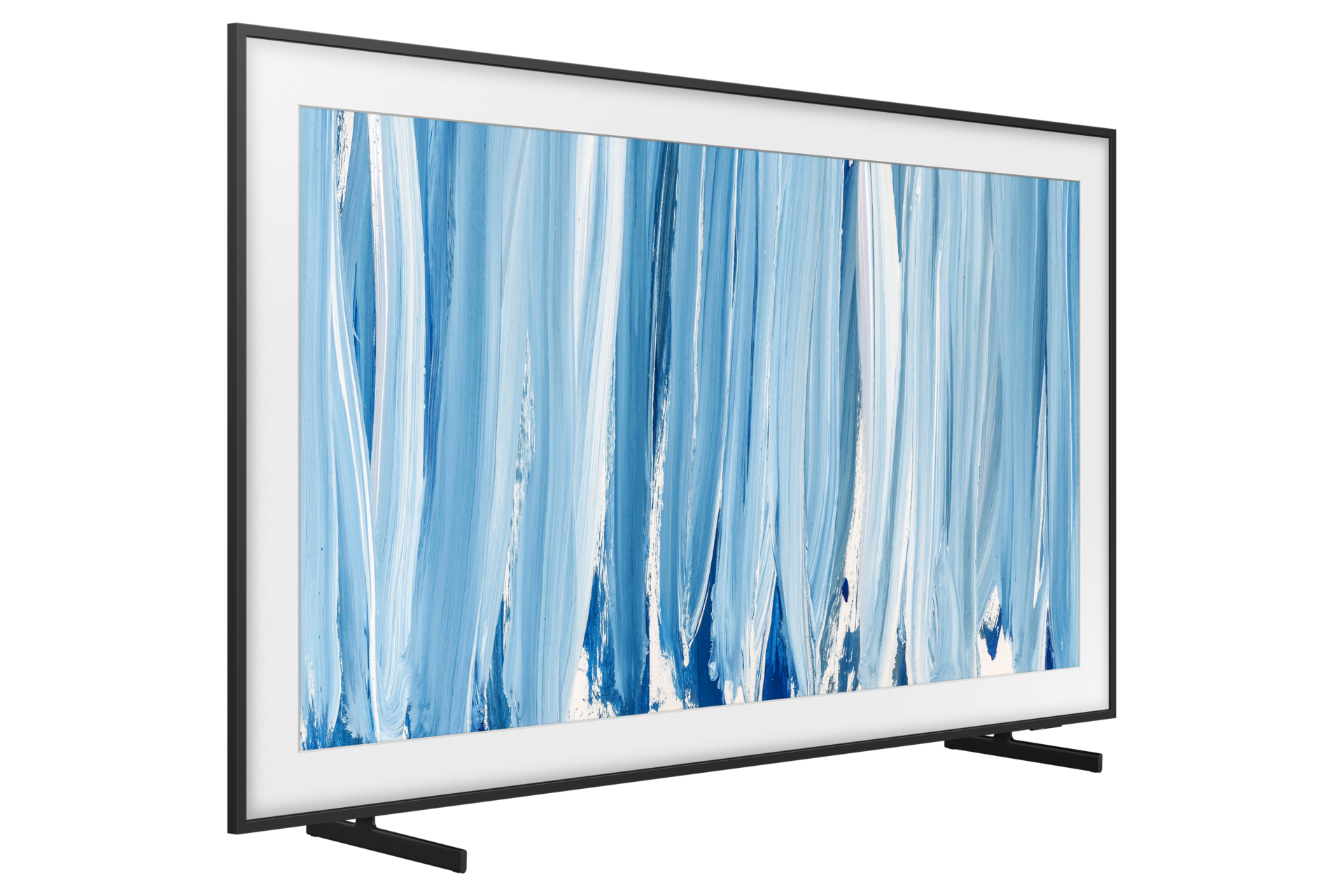 The Frame Pro LS03HW 4K Samsung Vision AI Smart TV (2026) L-Perspective1 Black Modern Frame Design with Wireleess One Connect