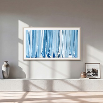 The Frame Pro LS03HW 4K Samsung Vision AI Smart TV (2026) Lifestyle-Image Black Modern Frame Design with Wireleess One Connect