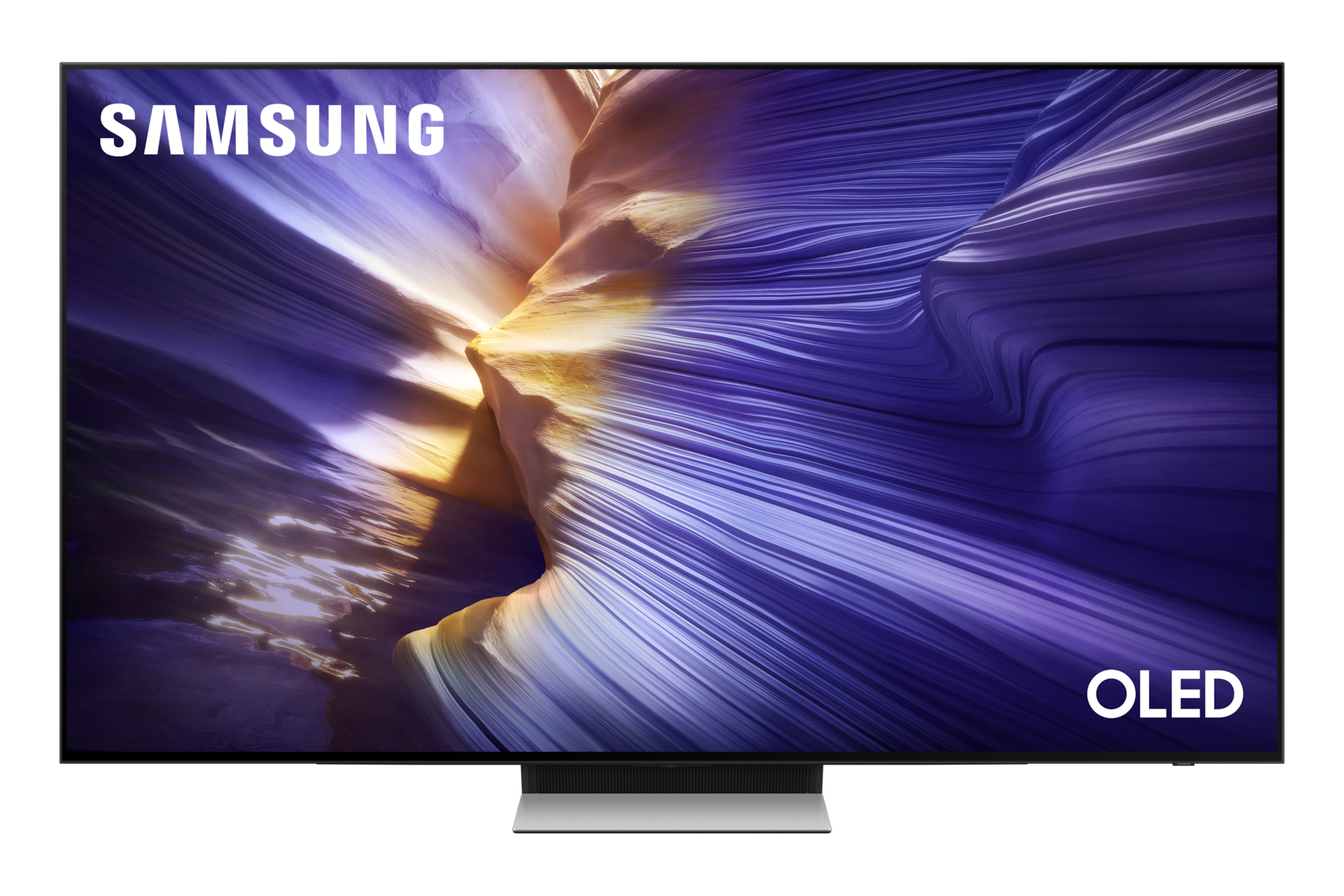{size}" OLED S91F 4K Samsung Vision AI Smart TV (2025) Front2 Black 