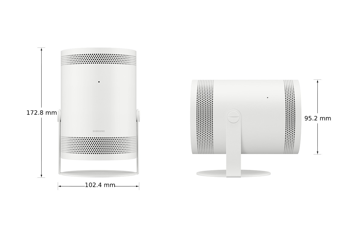 Dimenzije Samsung The Freestyle (102.4 x 172.8 x 95.2 mm)