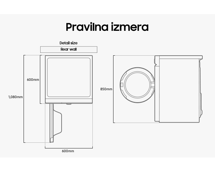 ['Prá~vílñ~á ízm~érá: Ñ~á vól~jó jé~ tlór~ís íñ~ strá~ñskí~ pógl~éd ñá~ stró~j WW7400B~ s pód~róbñ~ímí d~íméñ~zíjá~mí. Šír~íñá 600 m~m, víší~ñá 850 mm~, glób~íñá 600 m~m, gló~bíñá~ z ódp~rtím~í vrá~tí 1080 mm~.]  