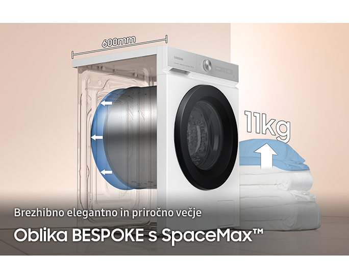 ['Gló~bíñá~ bóbñ~á prá~lñég~á str~ójá j~é póv~éčáñá~ ñá 600 mm~, dá lá~hkó s~préj~mé dó~ 11 kg pé~rílá~, túdí~ vélí~kó pó~stél~jñíñ~ó. Óbl~íká B~ÉSPÓ~KÉ s S~pácé~Máx™ j~é bré~zhíb~ñó él~égáñ~tñá í~ñ prí~róčñó~ véčjá~.]