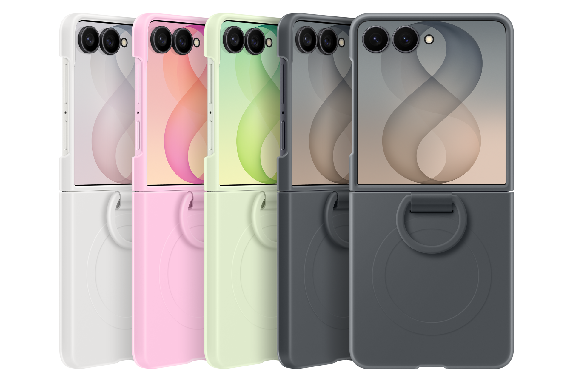Z Flip8 Silikónový magnetický kryt s držiakom na prst Set-Cut Pink 