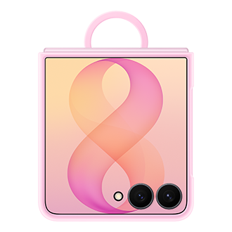 Z Flip8 Silikónový magnetický kryt s držiakom na prst Front Pink 