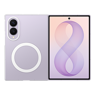Z Fold8 Priehľadný kryt s magnetom Front2 Transparent 