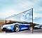 A racing car on the TV screen looks clearer and more visible on the QLED TV than on conventional TV due to motion xcelerator turbo+ technology up to 4K 120Hz.