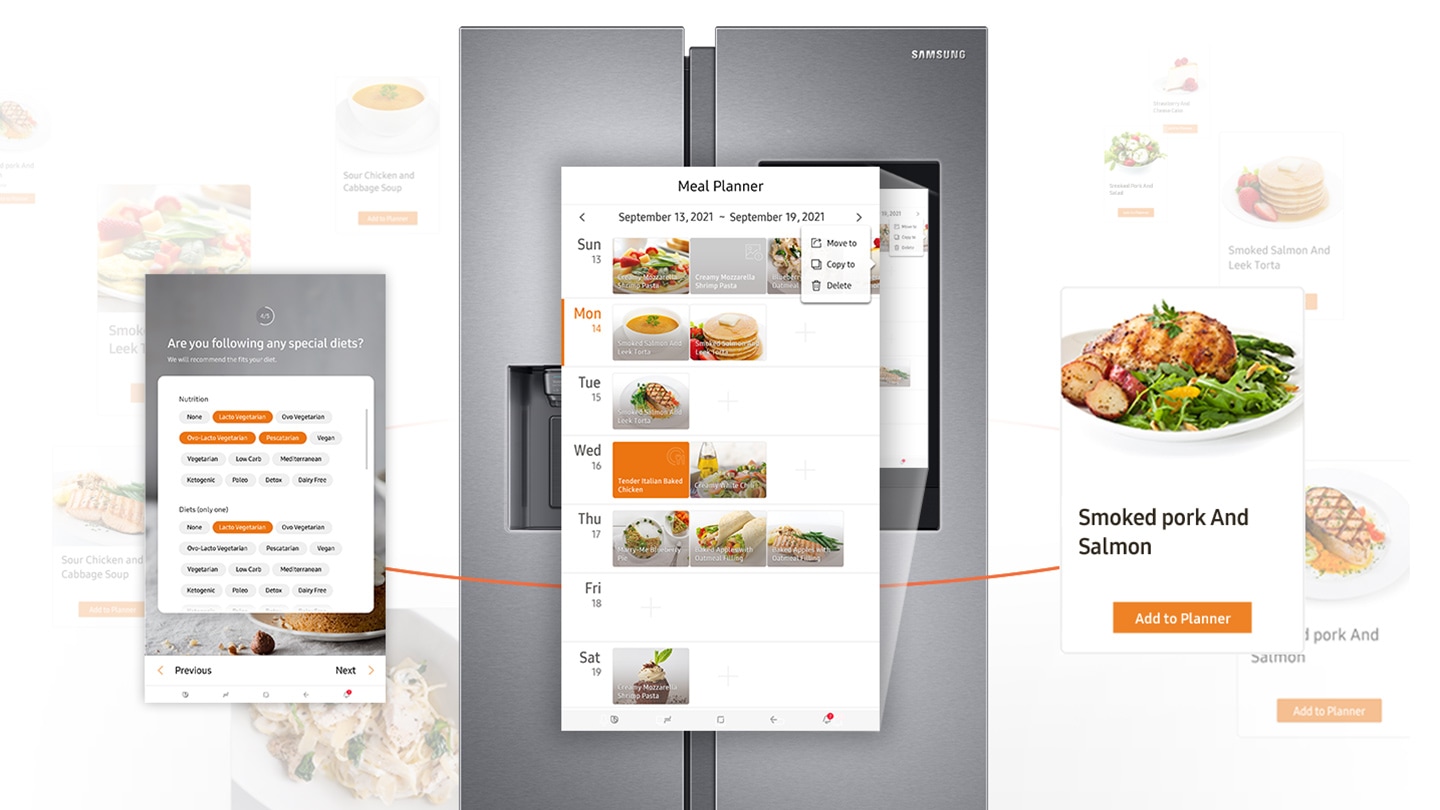 You can operate a balanced meal by organizing the recipes with your desired option in the Meal Planner app.