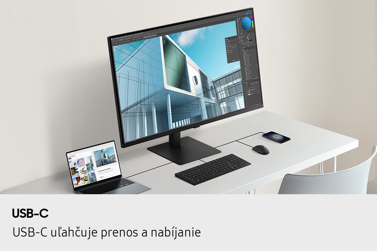 37" Viewfinity S8 (S80UD) UHD Monitor Čierna