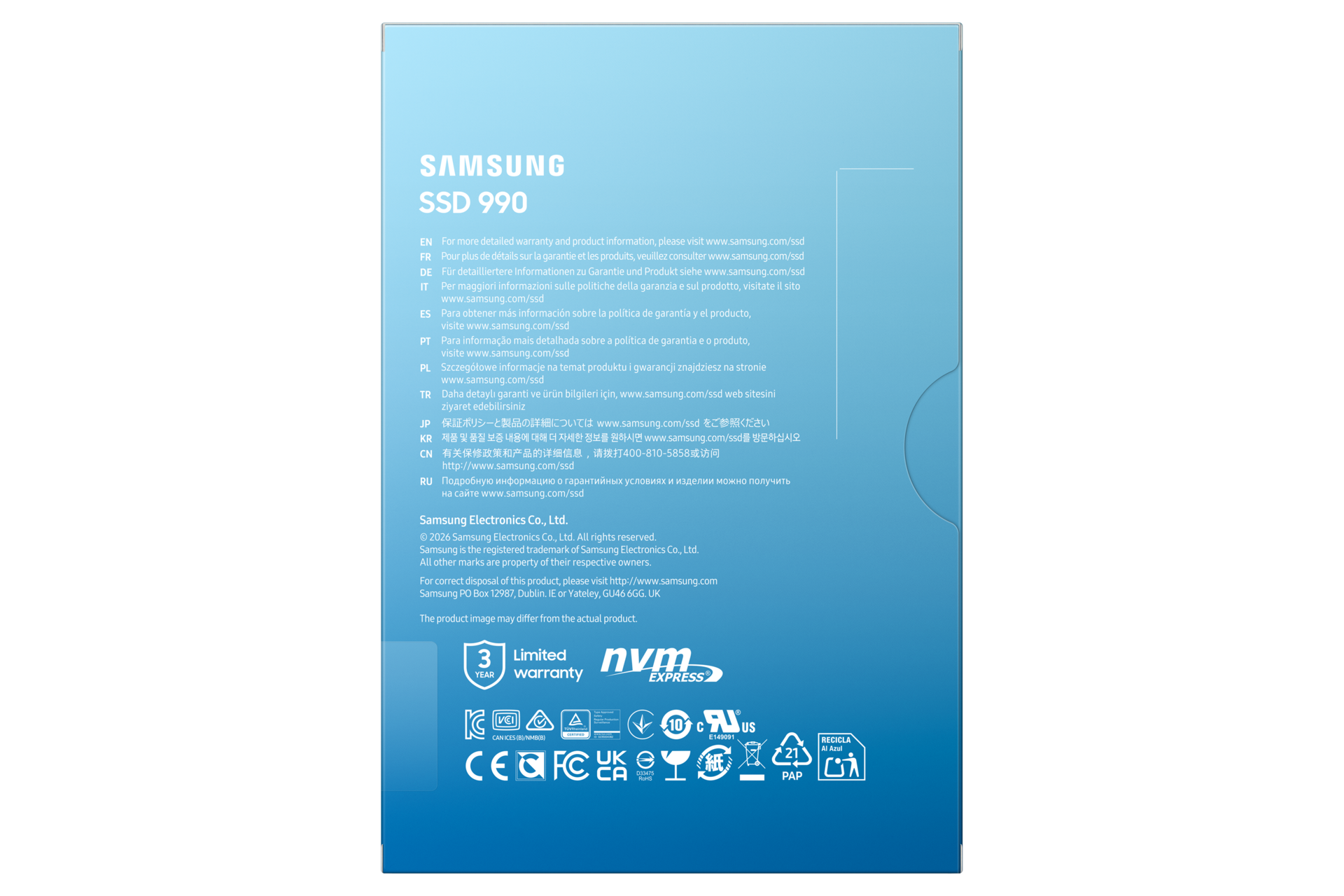 990 PCIe 4.0 NVMe M.2 SSD PKG-Back Black 