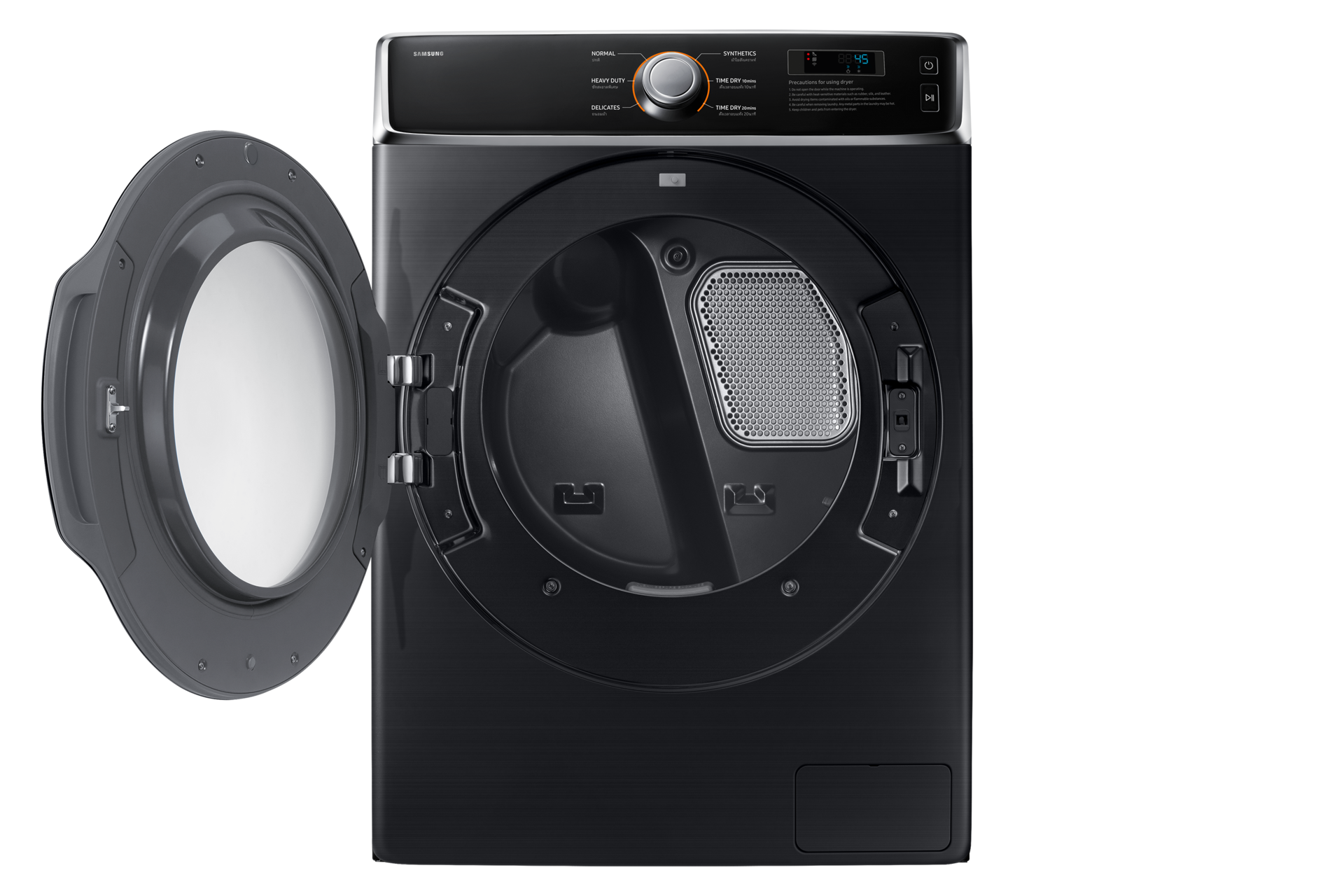 Laundry Dryer with Big Capacity and Durability Front-Open2 Black 