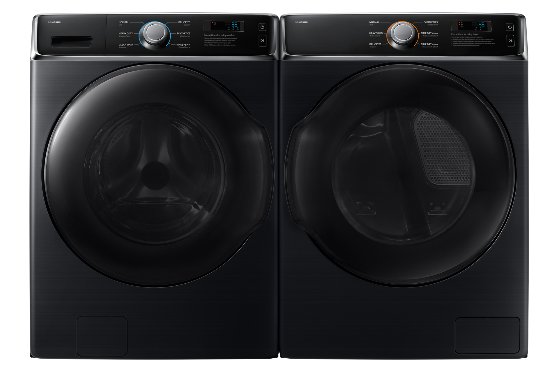 Laundry Dryer with Big Capacity and Durability Front-Pair1 Black 
