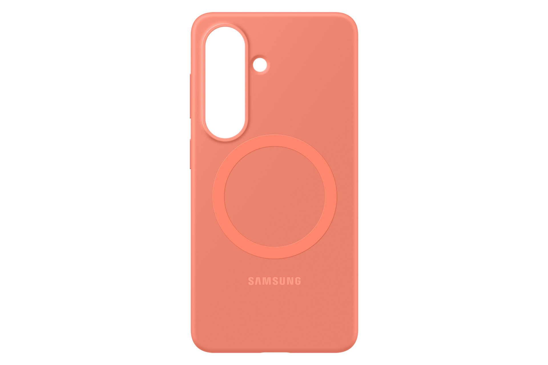 Silicone Magnet Case สำหรับ Galaxy S26 Front2 Coralred 