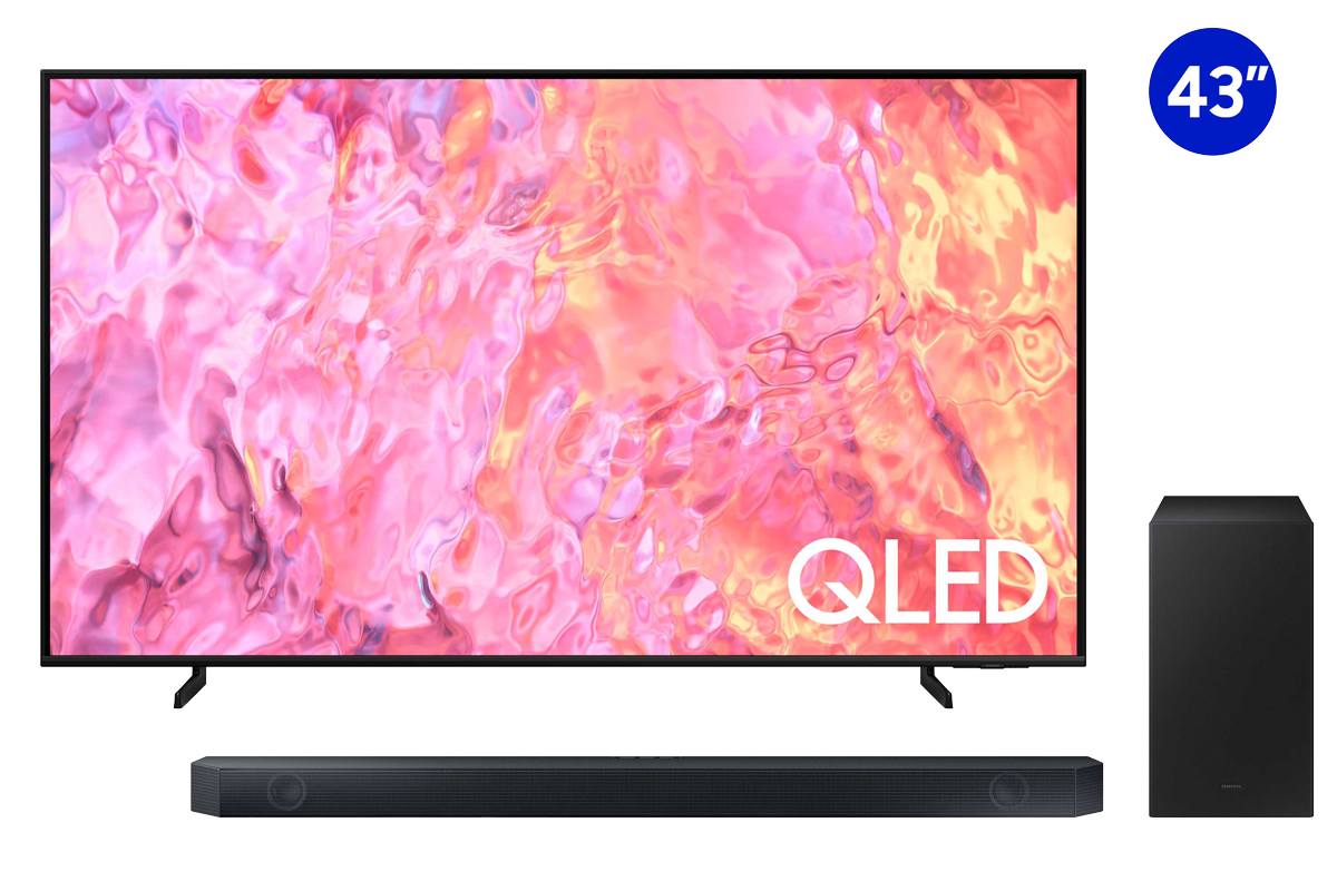 43" QLED 4K Q63C + B-Series Soundbar HW-B550