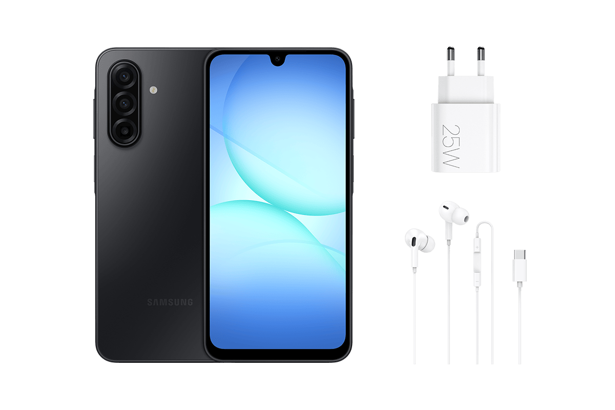 Galaxy A17 5G สี Black Free Power Adapter 25W & In-Ear Monitor