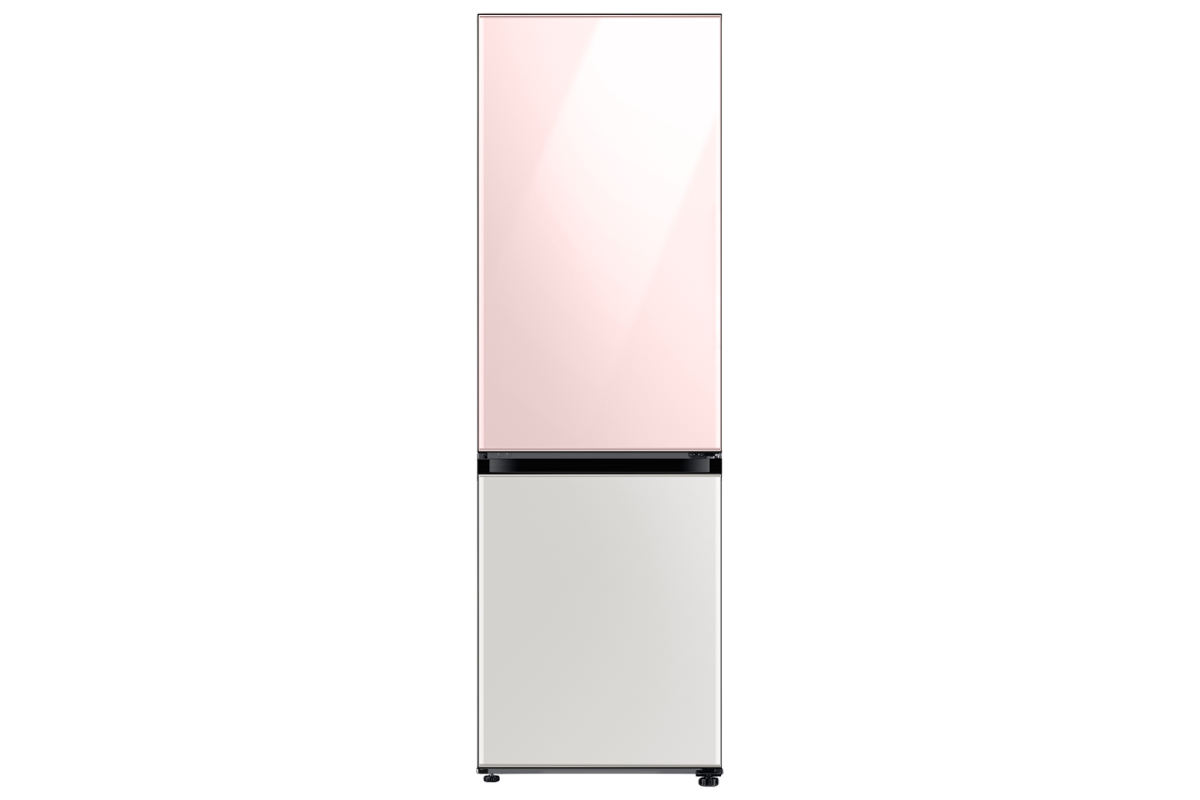 ตู้เย็น BESPOKE 2 ประตู ด้านบน สี Glam Pink ด้านล่าง สี Glam White