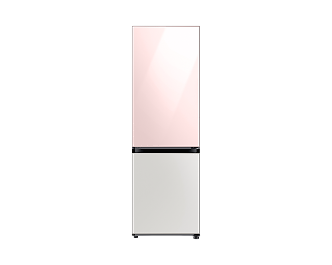 ตู้เย็น BESPOKE 2 ประตู ด้านบน สี Glam Pink ด้านล่าง สี Glam White