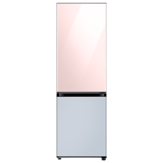 ตู้เย็น BESPOKE 2 ประตู ด้านบน สี Glam Pink ด้านล่าง สี Satin Sky Blue