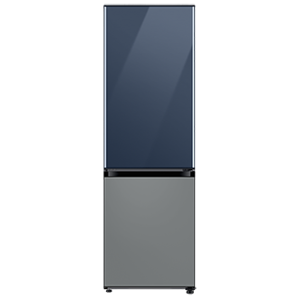 ตู้เย็น BESPOKE 2 ประตู ด้านบน สี Glam Navy ด้านล่าง สี Satin Gray