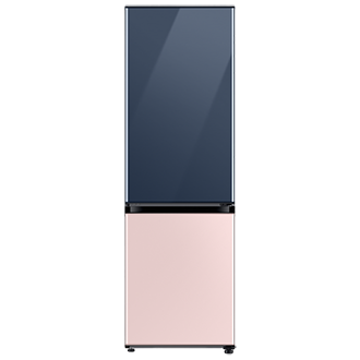 ตู้เย็น BESPOKE 2 ประตู ด้านบน สี Glam Navy ด้านล่าง สี Glam Pink