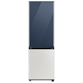 ตู้เย็น BESPOKE 2 ประตู ด้านบน สี Glam Navy ด้านล่าง สี Glam White
