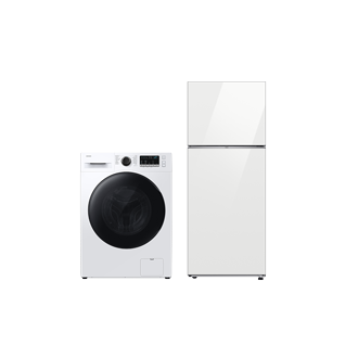 เครื่องซักผ้าและอบผ้า WD10HG4U04BEST + ตู้เย็น RT42CB664412ST Essential White