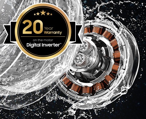 Digital Inverter Motor, drum and water stream spins fast. WA8800's warranty is 11 year.