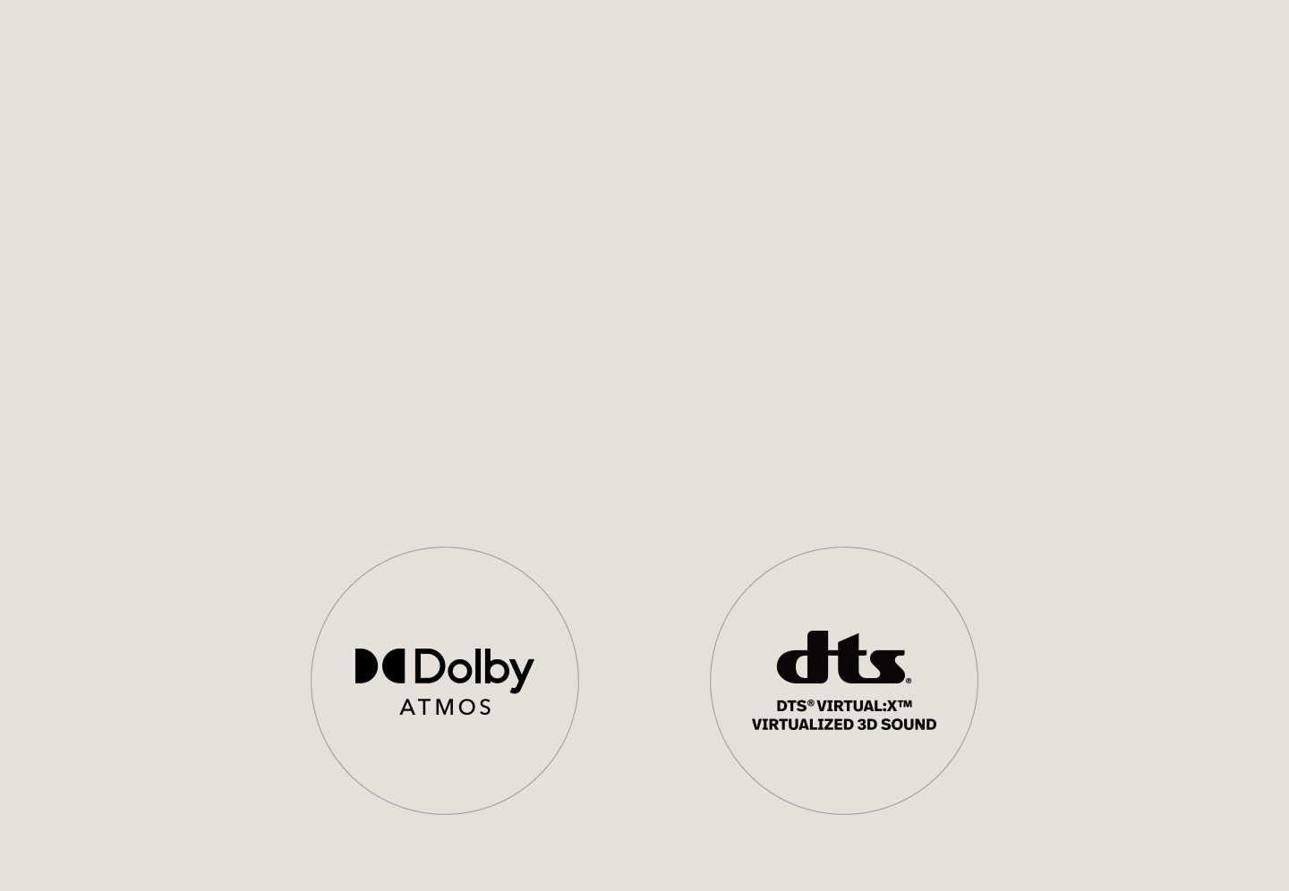 ไอคอน Dolby Atmos และไอคอน Virtual:X