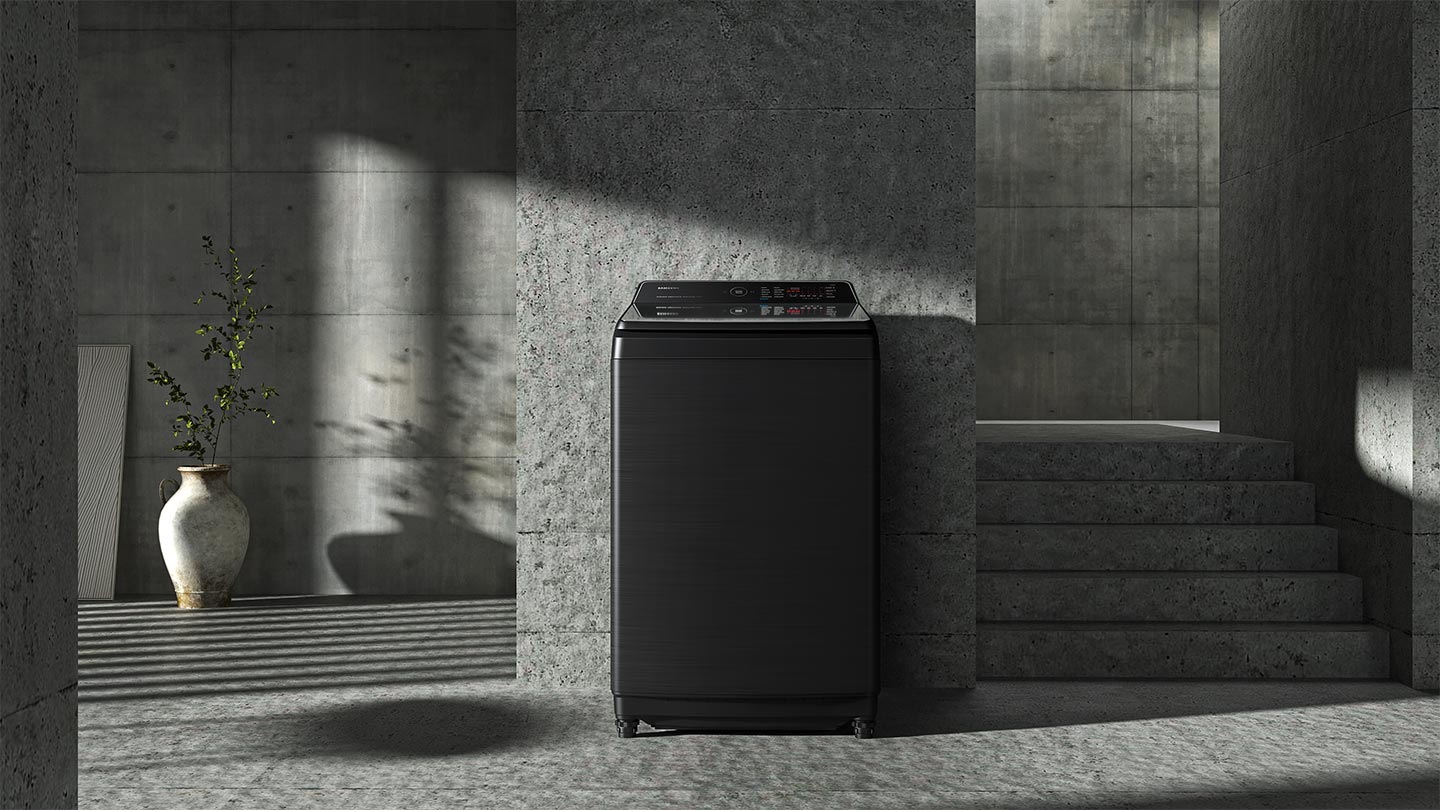 The WA6000C stands in a luxurious dark grey space.