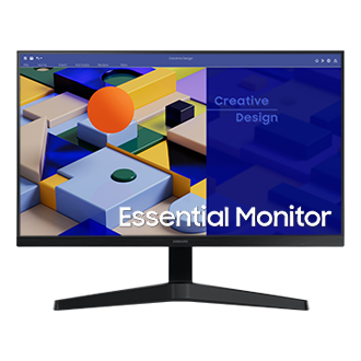 Essential Monitor S3 S310C FHD 75Hz ด้านหน้า สีดำ