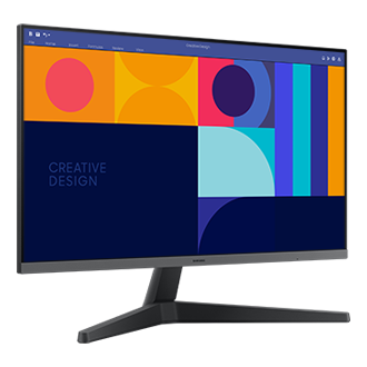 Essential Monitor S3 S330C FHD 100Hz มุมมองด้านซ้าย สีดำ