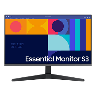 Essential Monitor S3 S330C FHD 100Hz ด้านหน้า สีดำ