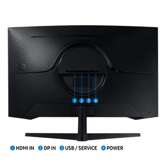 มอนิเตอร์ Odyssey G5 รายละเอียดการเชื่อมต่อ สีดำ