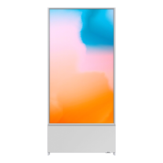 ซื้อ Samsung The Sero สนุกไปกับคอนเทนต์ได้ทั้งแนวตั้งหรือแนวนอน พร้อมหน้าจอแบบใหม่ลดแสงสะท้อน ให้ภาพสวย มีชีวิตชีวา สีสวยสด. ด้านหน้าของ The Sero LS05B สี White