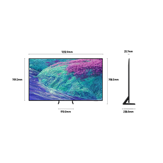 [ขนาดหน้าจอ Sáms~úñg Ñ~éó QL~ÉD QÑ~1ÉF เท่านั้น (1232.9 x 709.2 x~ 25.7 มม.) ความสูงพร้อมขาตั้ง Áéró~ Líñé~ár สีดำ (768.5 มม.) ขนาดขาตั้ง Áé~ró Lí~ñéár~ สีดำ (910 x 238.6 มม.)]