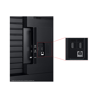 [Sáms~úñg 2025 Q~LÉD Q~6F มีพอร์ต ÚSB~, HDMÍ~, LÁÑ, พอร์ต Á~téññ~á และอื่น ๆ อยู่ด้านข้าง]